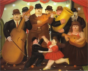 Danse en Colombie Fernando Botero Peinture à l'huile